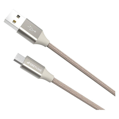 GreyLime Braided USB-A til Micro USB Kabel 1 meter - Beige