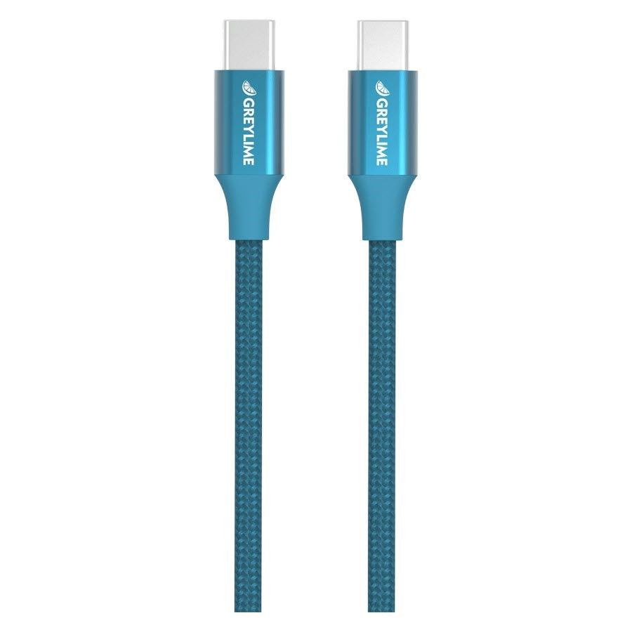 GreyLime Braided USB-C til USB-C Kabel 2 meter - Blå