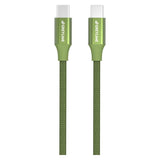 GreyLime 60W Braided USB-C til USB-C Kabel 2 meter - Grøn