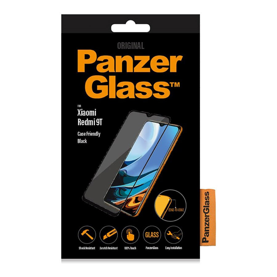 Xiaomi Redmi Note 9T (5G) PanzerGlass Skærmbeskyttelse - Case Friendly - Sort