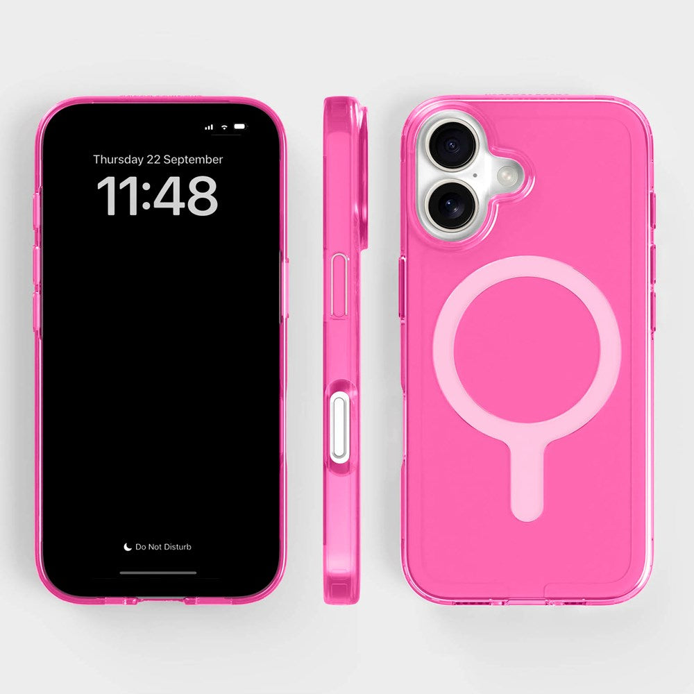 agood company iPhone 16 CLRPRTCT 100% Genbrugs Plastik Mobil Cover - Transparent / Candy Pink