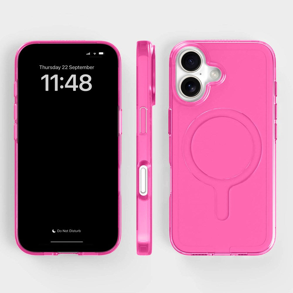 agood company iPhone 16 CLRPRTCT 100% Genbrugs Plastik Mobil Cover - Transparent / Candy Pink