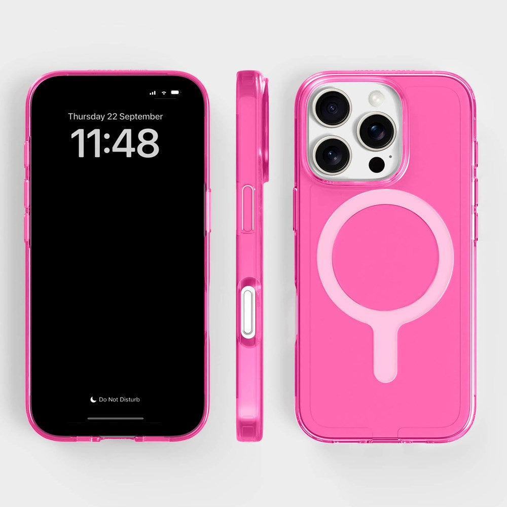 agood company iPhone 16 Pro CLRPRTCT 100% Genbrugs Plastik Mobil Cover - Transparent / Candy Pink