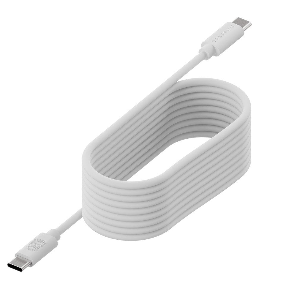 Upström Cirkulär USB-C til USB-C Kabel 100W - 120cm - Hvid