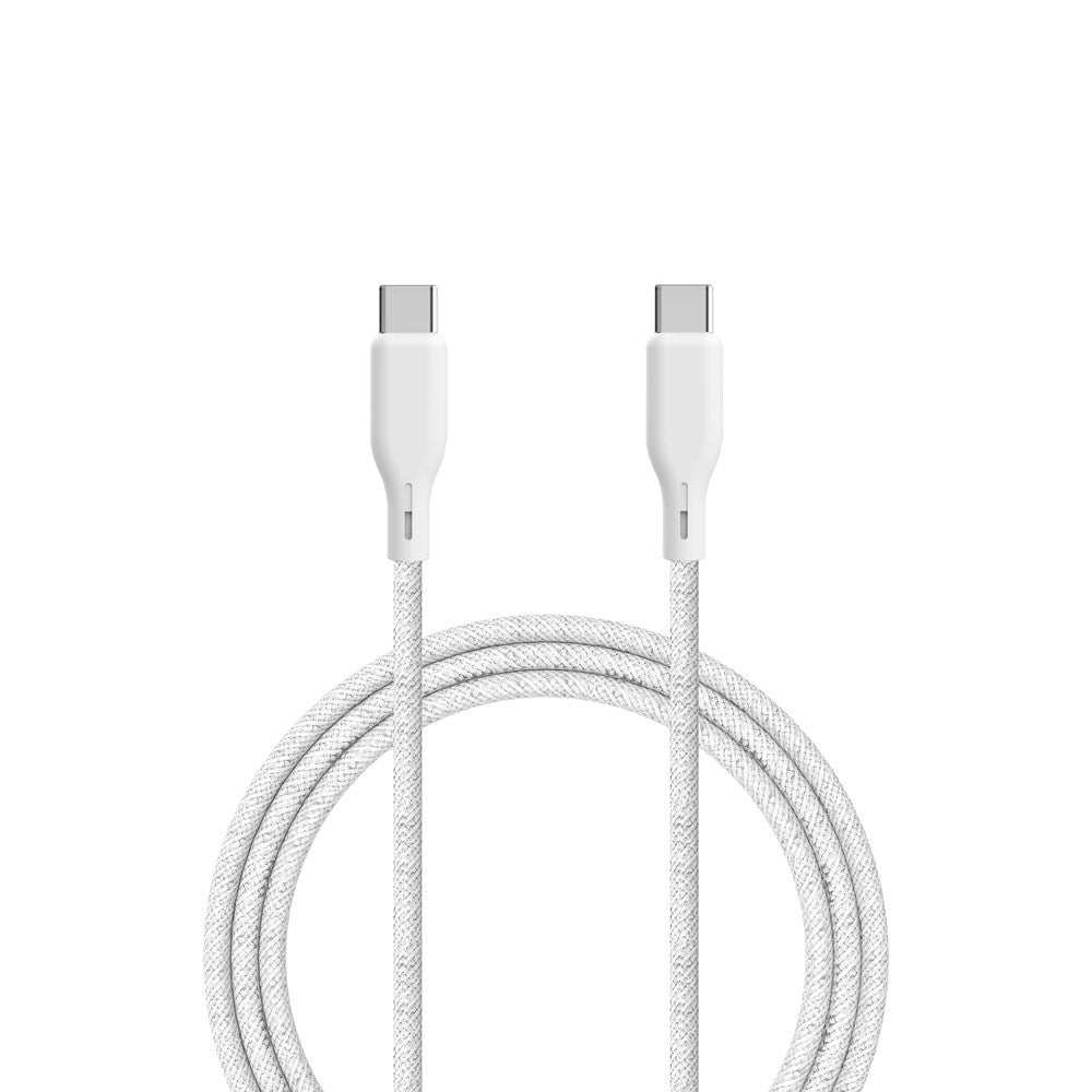 ËSSENTIALS by Upström 100W USB-C til USB-C Kabel - 2.5m - Hvid