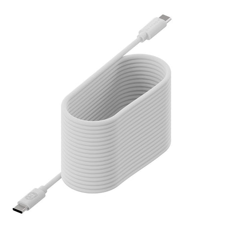 Upström Cirkulär USB-C til USB-C Kabel 100W - 250cm - Hvid