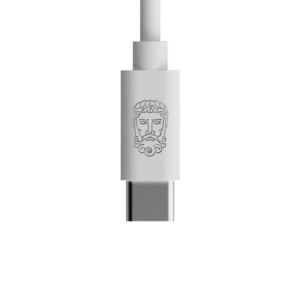 Upström Cirkulär USB-C til USB-C Kabel 100W - 250cm - Hvid