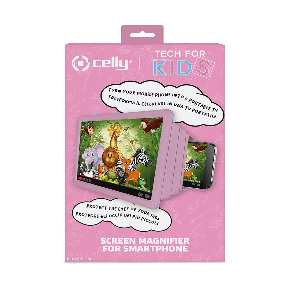 Celly Kids Smartphone Skærmlup - Lyserød
