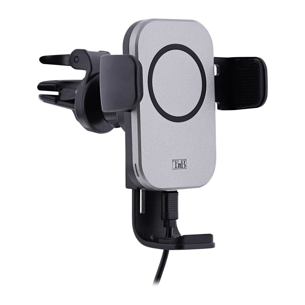 T'NB Mobilholder til Bil med Trådløs Opladning - Sort