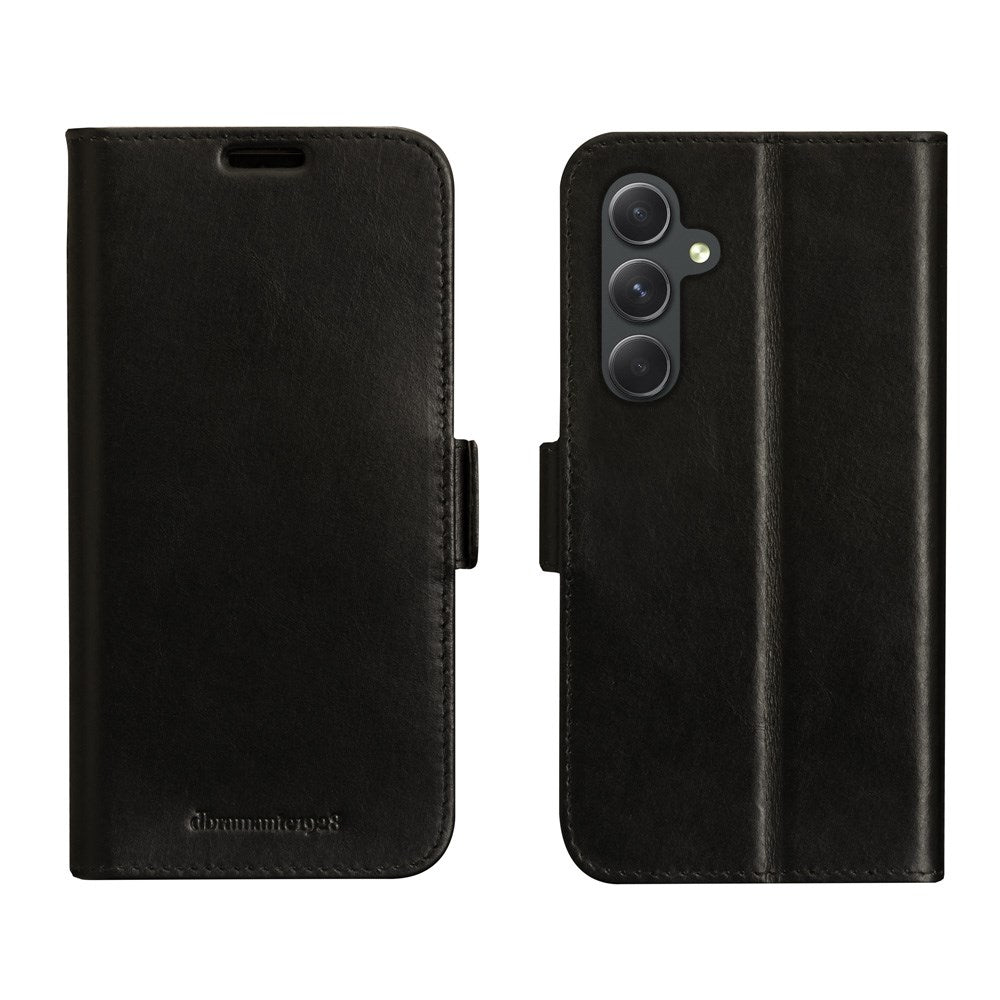 Samsung Galaxy A54 (5G) - dbramante1928 Copenhagen Ægte Læder Flip Cover m. Pung - Black