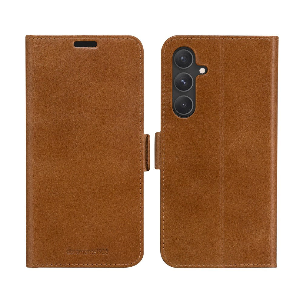 Samsung Galaxy A55 (5G) - dbramante1928 Copenhagen Ægte Læder Flip Cover m. Pung - Tan