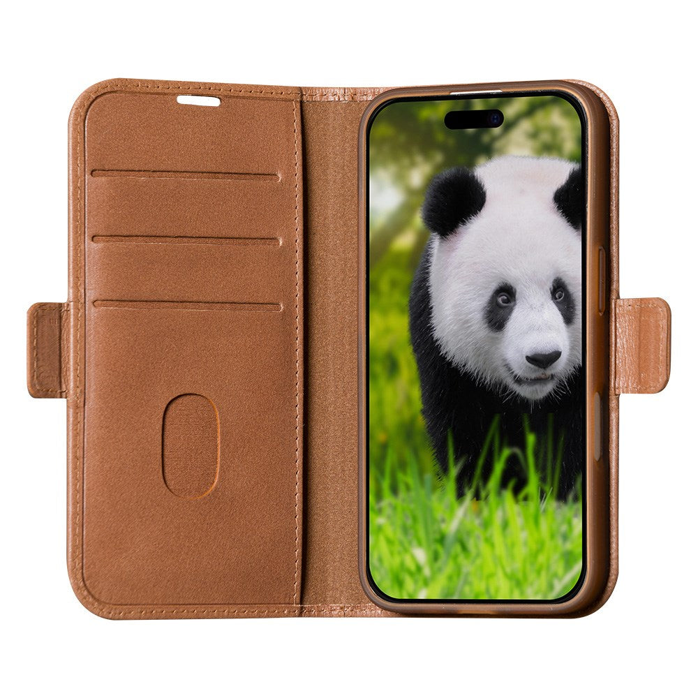 dbramante1928 iPhone 16 Copenhagen Slim Ægte Læder Flip Cover m. Pung - Tan