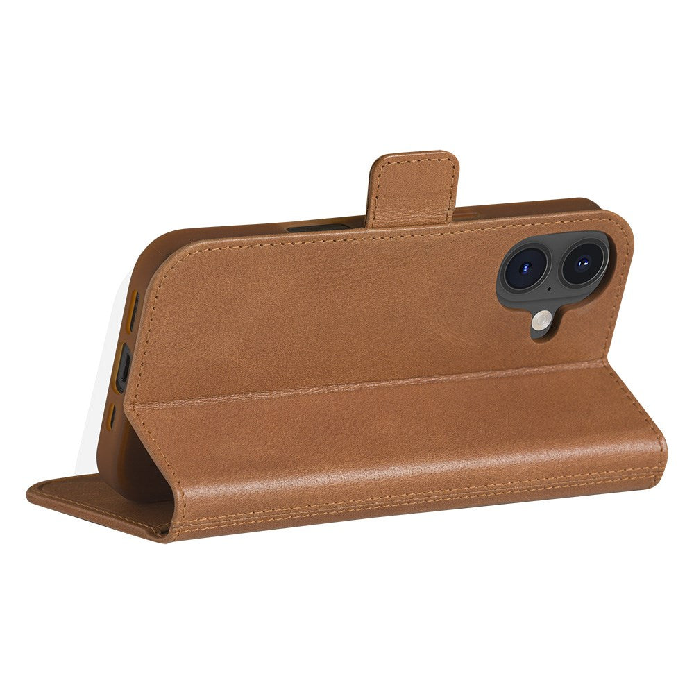 dbramante1928 iPhone 16 Copenhagen Slim Ægte Læder Flip Cover m. Pung - Tan
