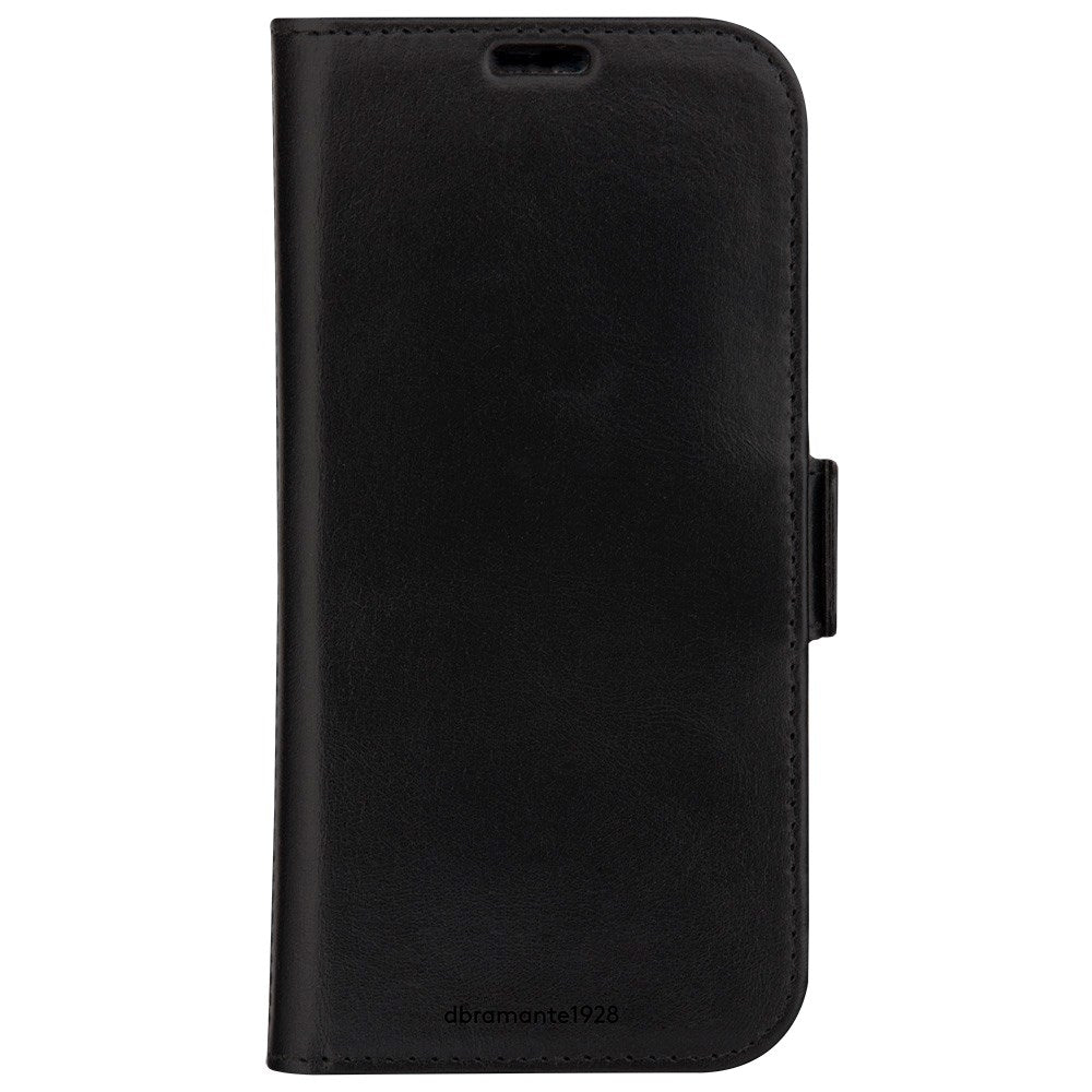 iPhone 15 - dbramante1928 Copenhagen Ægte Læder Flip Cover m. Pung - Black