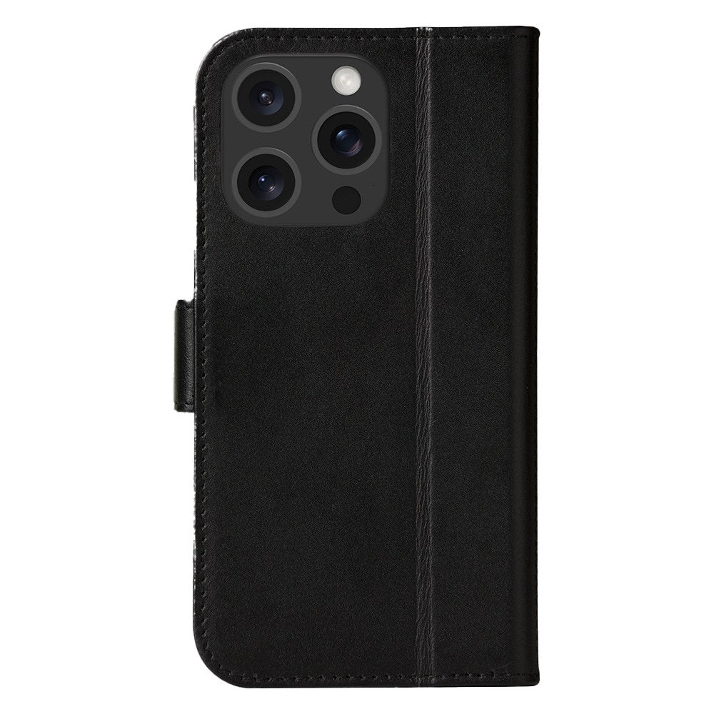 dbramante1928 iPhone 16 Pro Copenhagen Slim Ægte Læder Flip Cover m. Pung - Black