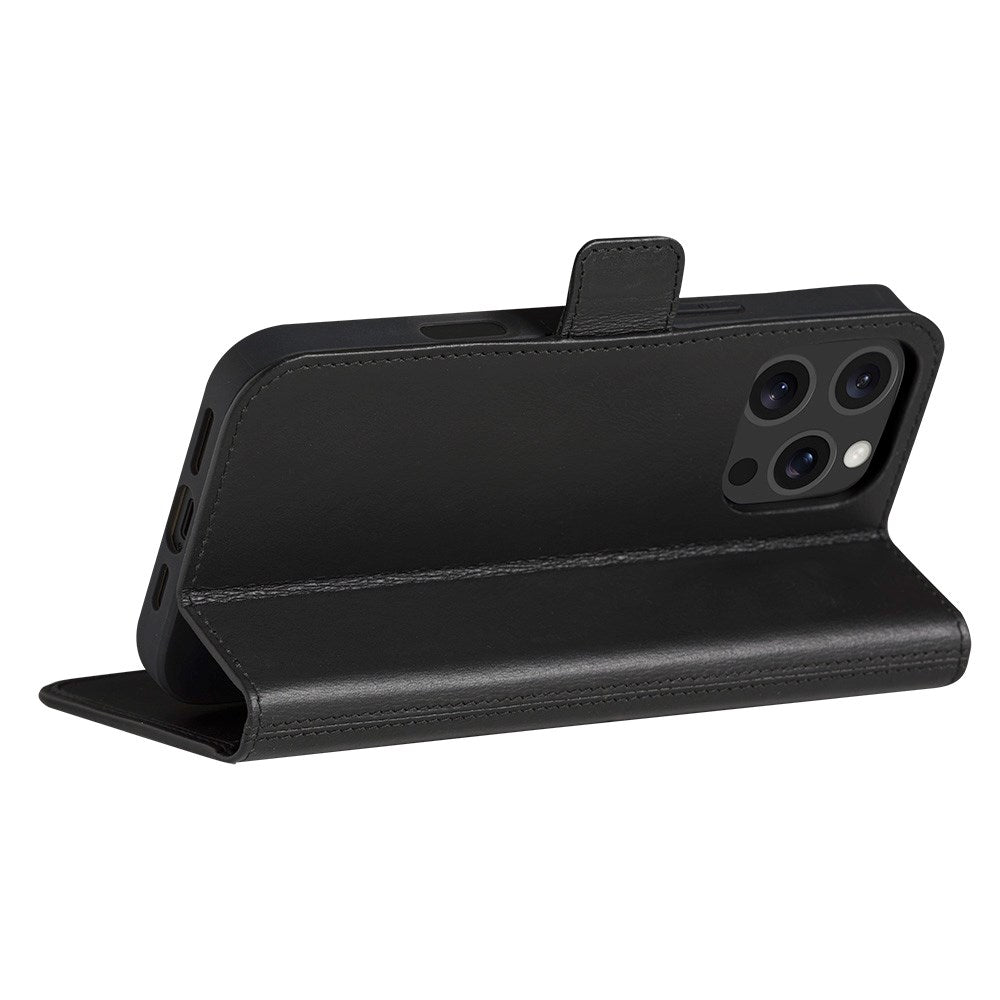 dbramante1928 iPhone 16 Pro Max Copenhagen Slim Ægte Læder Flip Cover m. Pung - Black