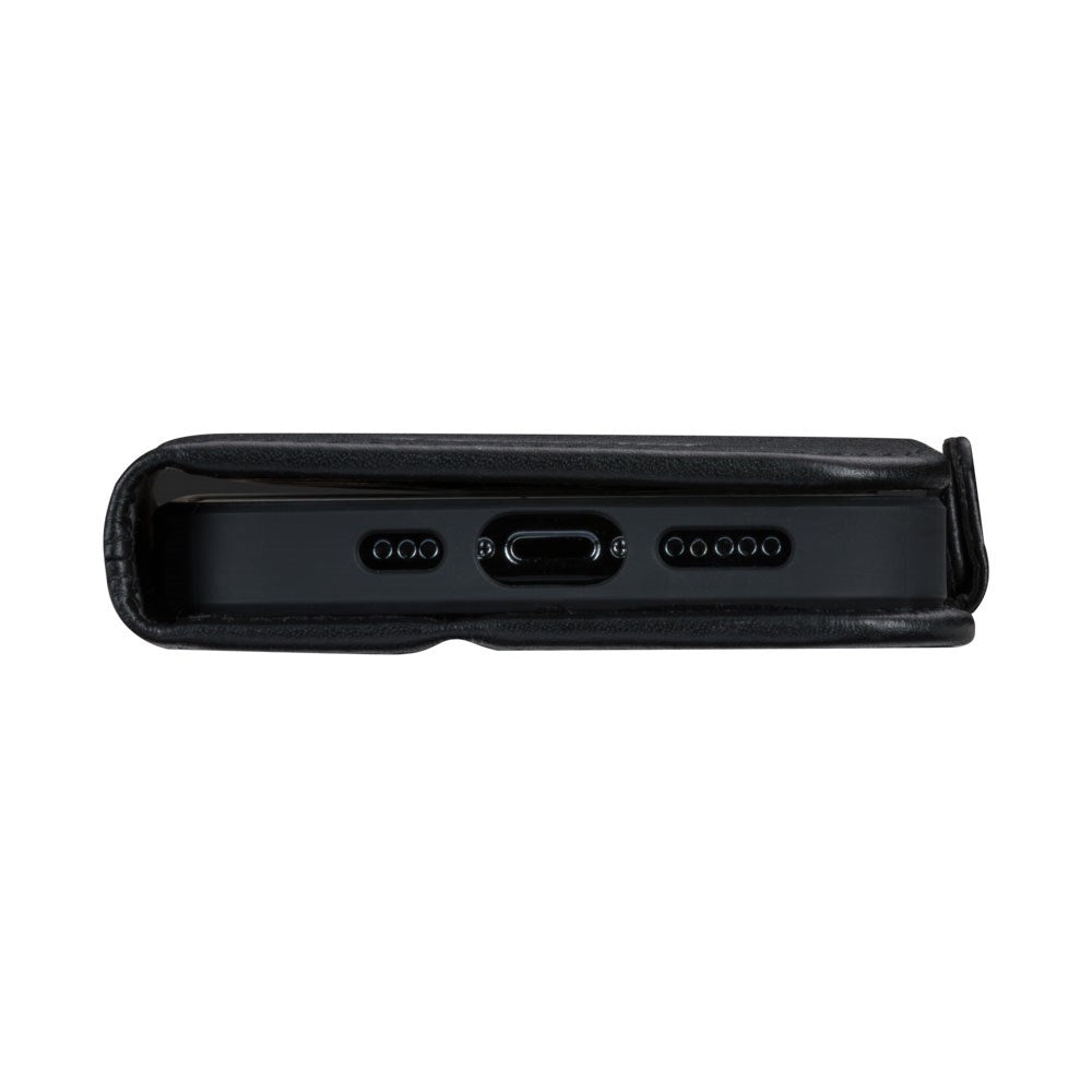 dbramante1928 iPhone 16e Copenhagen Slim Ægte Læder Flip Cover m. Pung - Sort