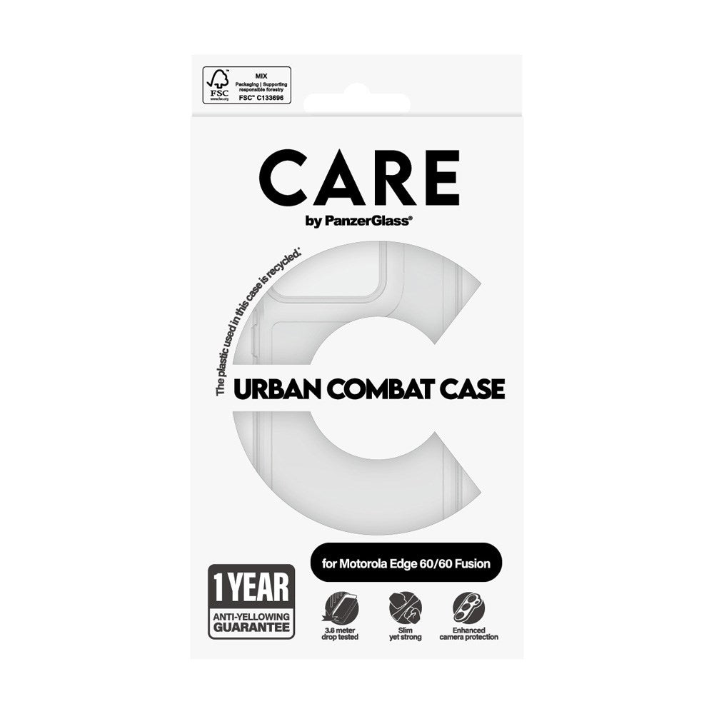 Motorola Edge 60 / Edge 60 Fusion - CARE by PanzerGlass FLAGSHIP Urban Combat Cover - Transparent