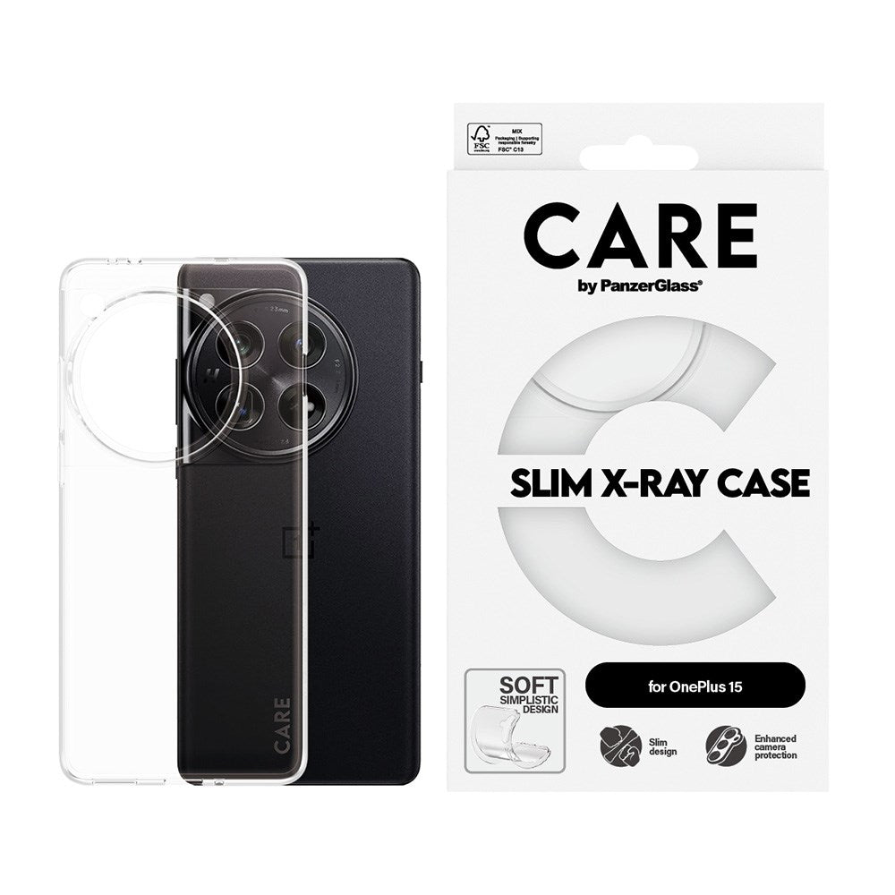 OnePlus 15 CARE by PanzerGlass FASHION X-Ray Soft Basic Mobil Cover - Transparent