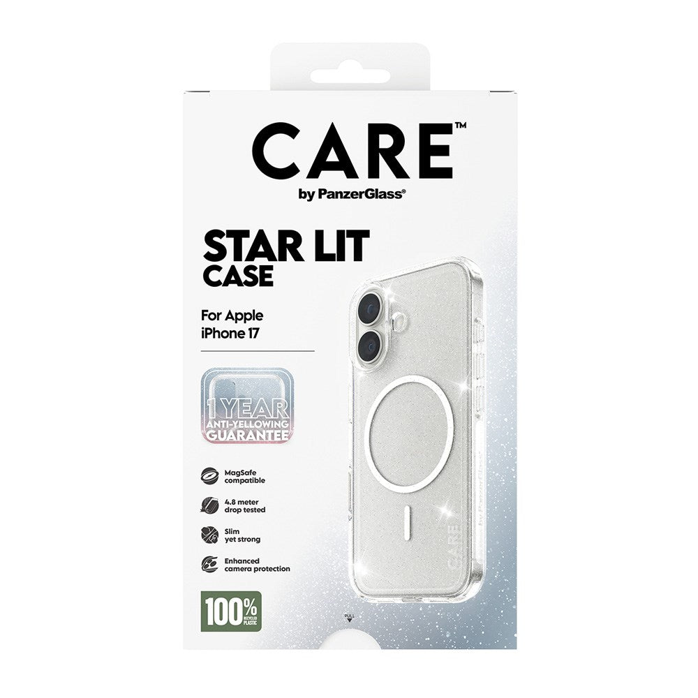 iPhone 17 CARE by PanzerGlass FLAGSHIP Urban Explorer Cover - MagSafe Kompatibel - Transparent / Star Lit