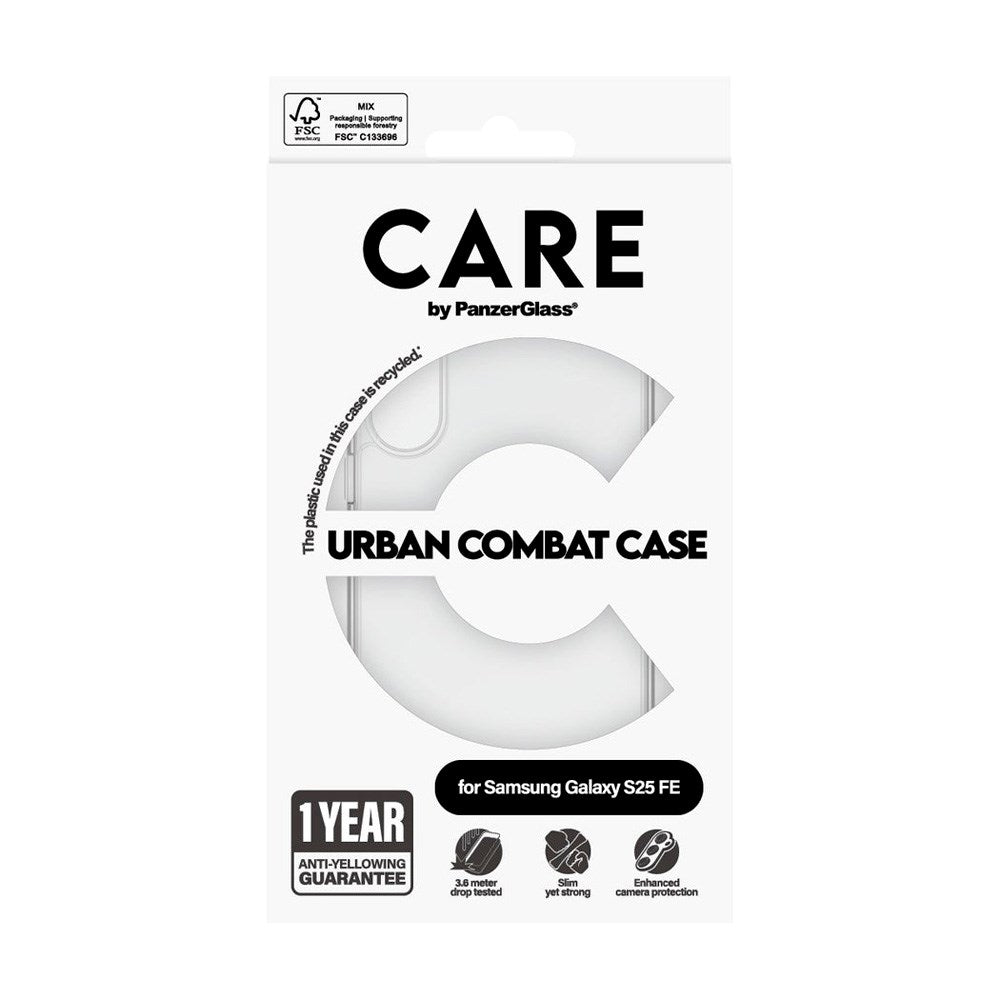 Samsung Galaxy S25 FE - CARE by PanzerGlass FLAGSHIP Urban Combat Cover - Transparent