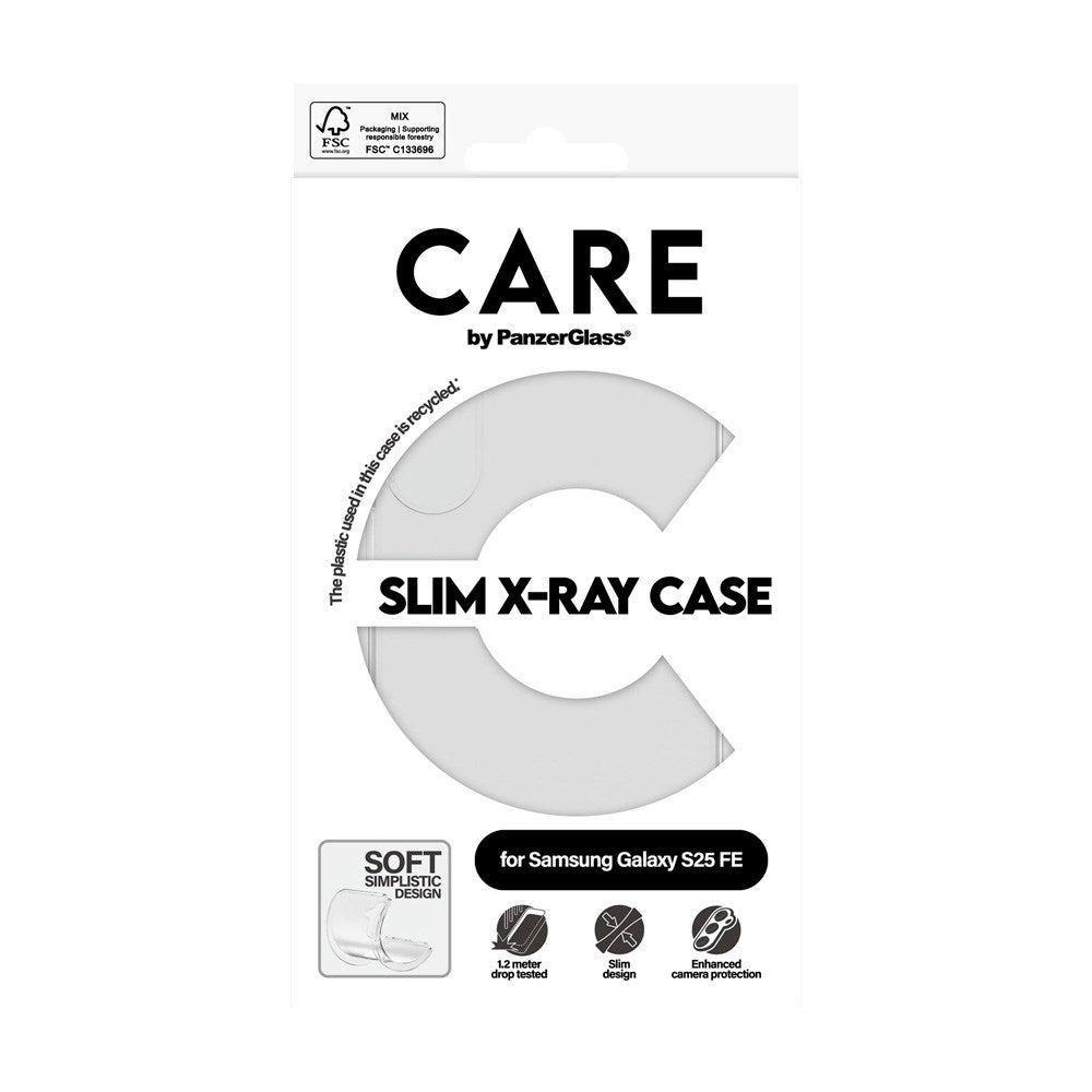 Samsung Galaxy S25 FE - CARE by PanzerGlass Fashionable Transparent X-Ray Soft Basic Cover - Gennemsigtig