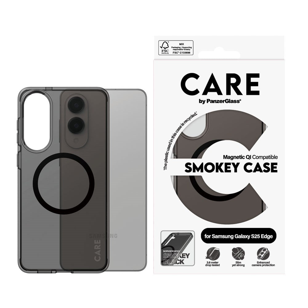 Samsung Galaxy S25 Edge CARE by PanzerGlass FLAGSHIP Urban Combat Case - MagSafe Kompatibel - Smokey / Black