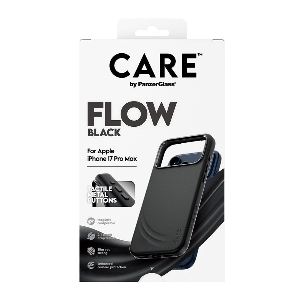CARE by PanzerGlass iPhone 17 Pro Max Feature Flow Mobil Cover - MagSafe Kompatibel - Sort