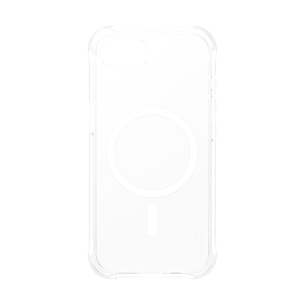 iPhone 16e CARE By PanzerGlass 3-i-1 FASHION Bundle - Skærmbeskyttelse (UWF) / Bagsidecover / Kamerabeskyttelse - Gennemsigtig / Hvid