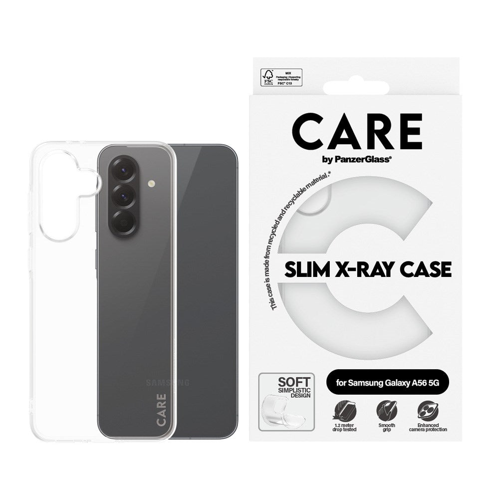 Samsung Galaxy A56 (5G) CARE by PanzerGlass FASHION X-Ray Soft Basic Mobil Cover - Transparent