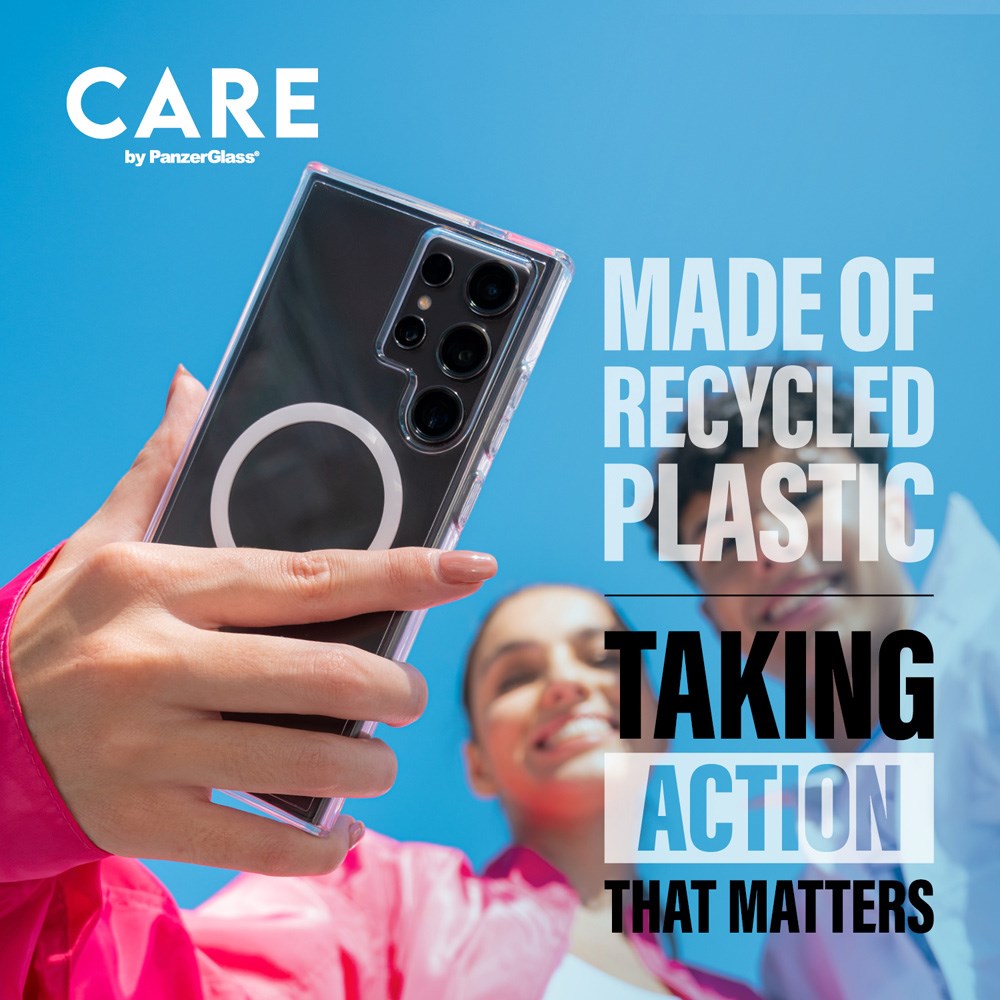 Samsung Galaxy S25+ (Plus) CARE by PanzerGlass Feature Kickstand Case - Qi Kompatibel - Transparent / Black