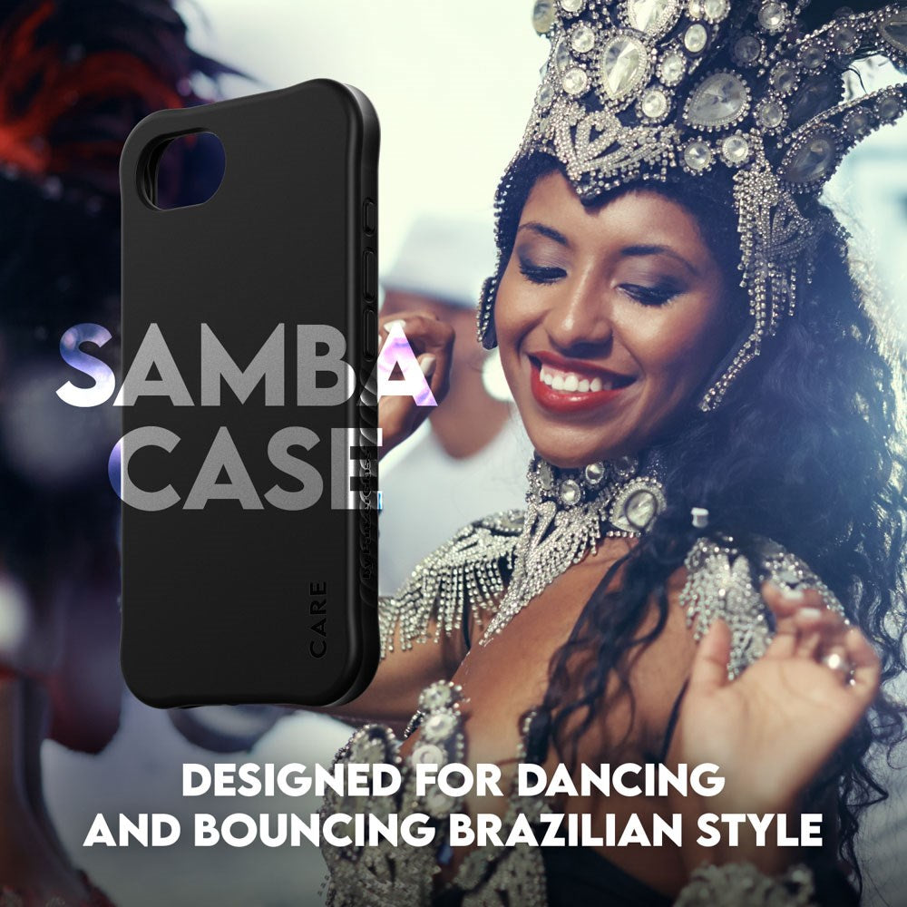 iPhone 16e CARE by PanzerGlass Fashionable Samba Mobil Cover - MagSafe Kompatibel - Sort