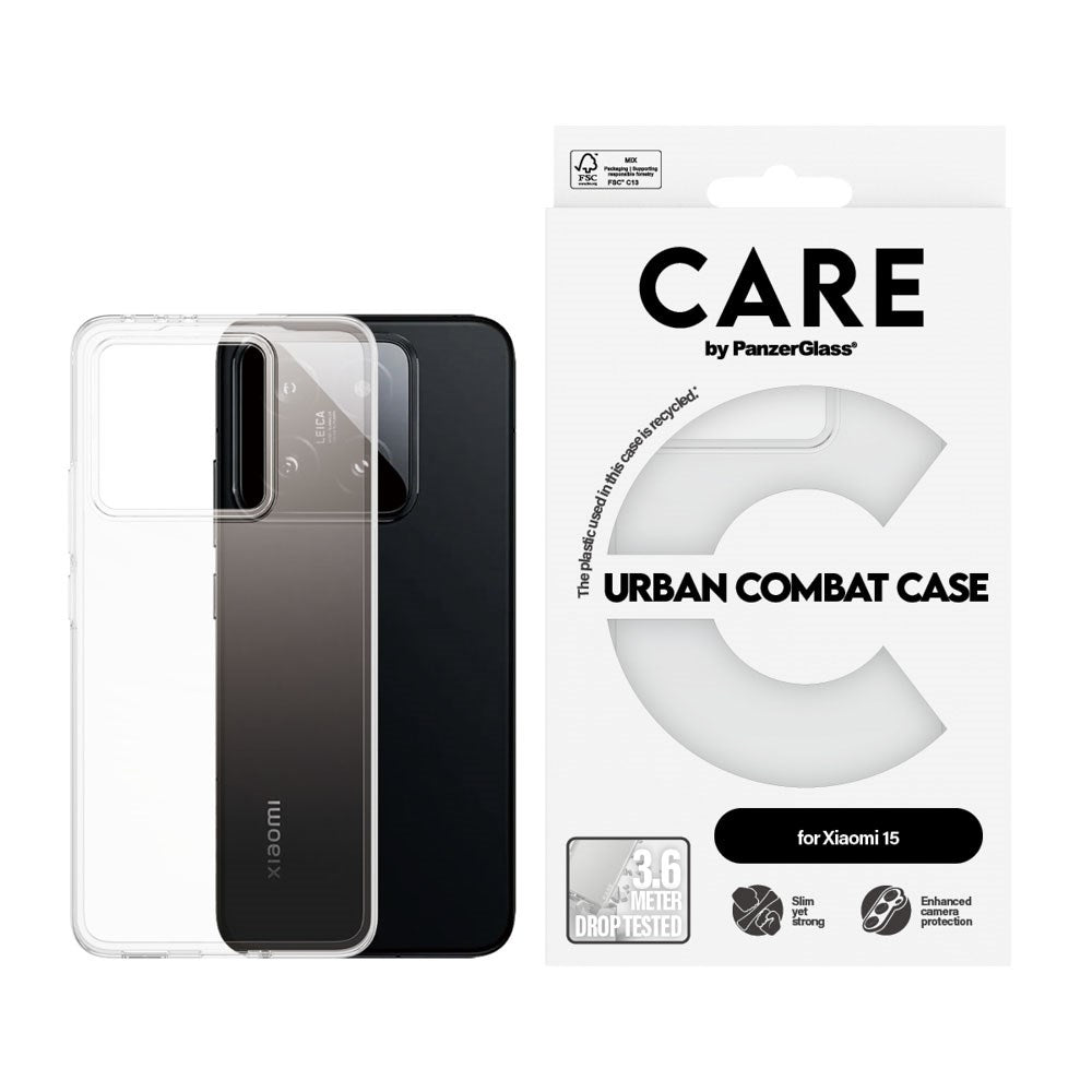 Xiaomi 15 CARE by PanzerGlass FLAGSHIP Urban Combat Case - Transparent