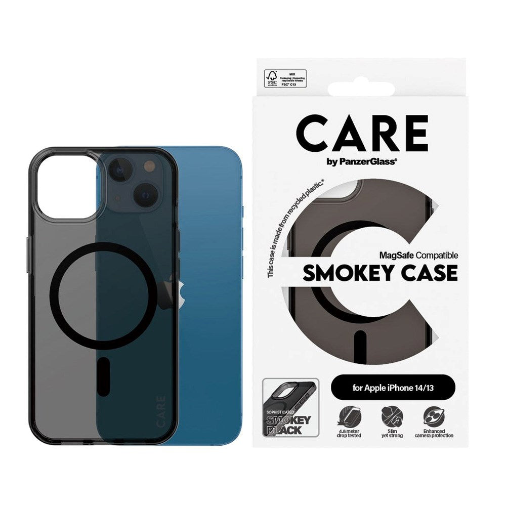 iPhone 13 / 14 CARE by PanzerGlass FLAGSHIP Urban Combat Case - MagSafe Kompatibel - Smokey / Black
