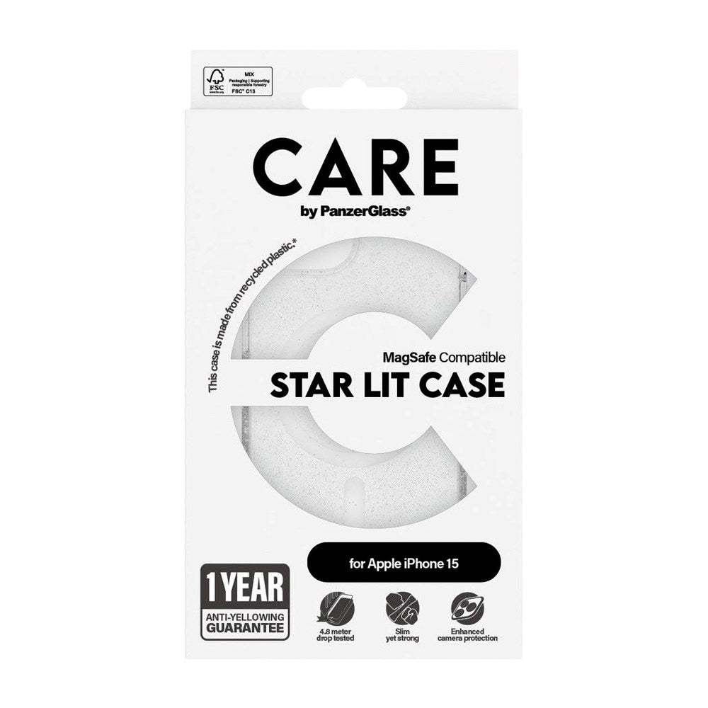 iPhone 15 CARE by PanzerGlass FLAGSHIP Urban Combat Case - MagSafe Kompatibel - Star Lit / White