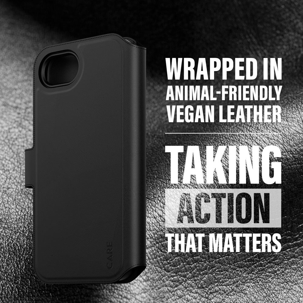 iPhone 17e / 16e CARE by PanzerGlass Feature Tango 2-in-1 m. Pung Mobil Cover - Sort