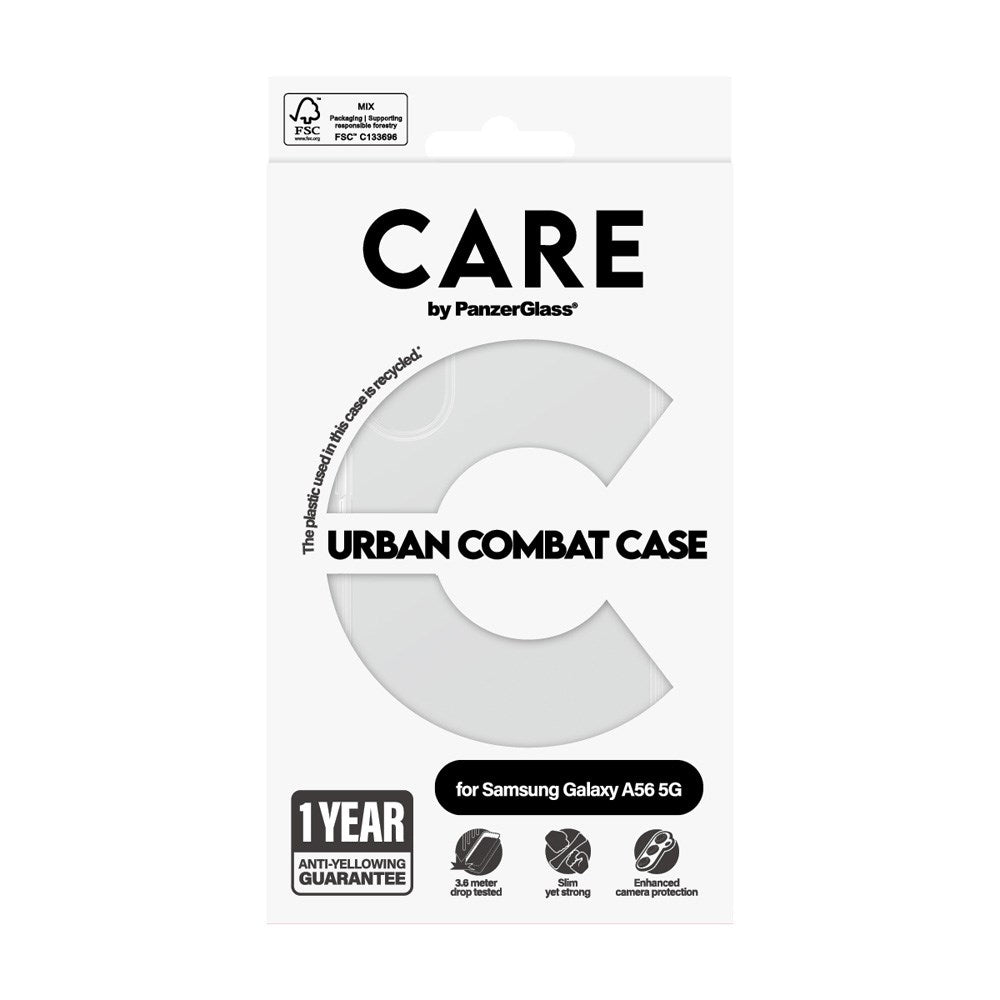 Samsung Galaxy A56 (5G) CARE by PanzerGlass FLAGSHIP Urban Combat Case - Gennemsigtig