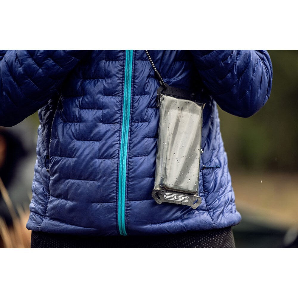 ORTLIEB Safe-It Vandafvisende Mobil Pose (Maks Mobil: 16 x 8cm) - Sort / Gennemsigtig