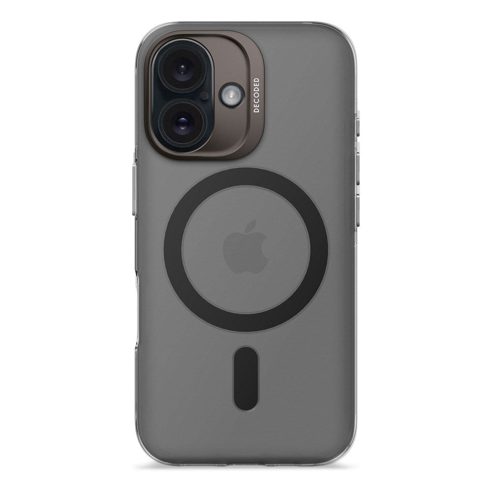 Decoded iPhone 16 Clear Cover - 100% Genbrugsplast - MagSafe Kompatibel - Gennemsigtig / Mat Sort