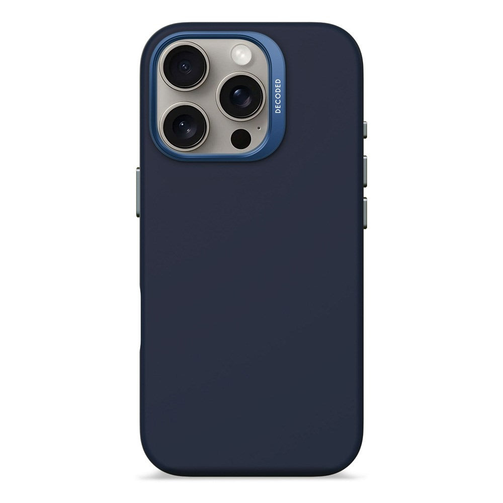 Decoded iPhone 16 Pro AntiMicrobial Silikone Mobil Cover - MagSafe Kompatibel - Blue Print