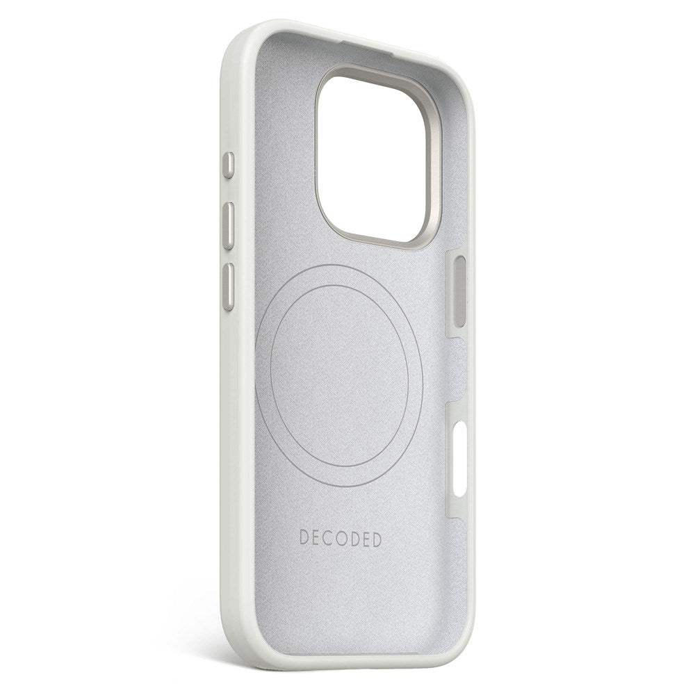 Decoded iPhone 16 Pro AntiMicrobial Silikone Mobil Cover - MagSafe Kompatibel - Stone Grey