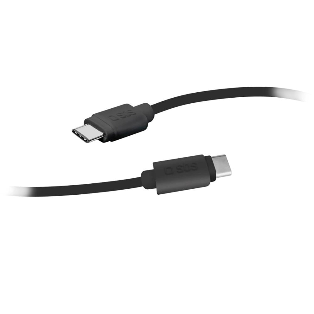 SBS USB-C til USB-C Ladekabel - 1.5 Meter - 25W (PD) - Sort