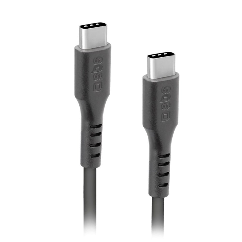 SBS USB-C til USB-C Ladekabel - 1.5 Meter - 25W (PD) - Sort