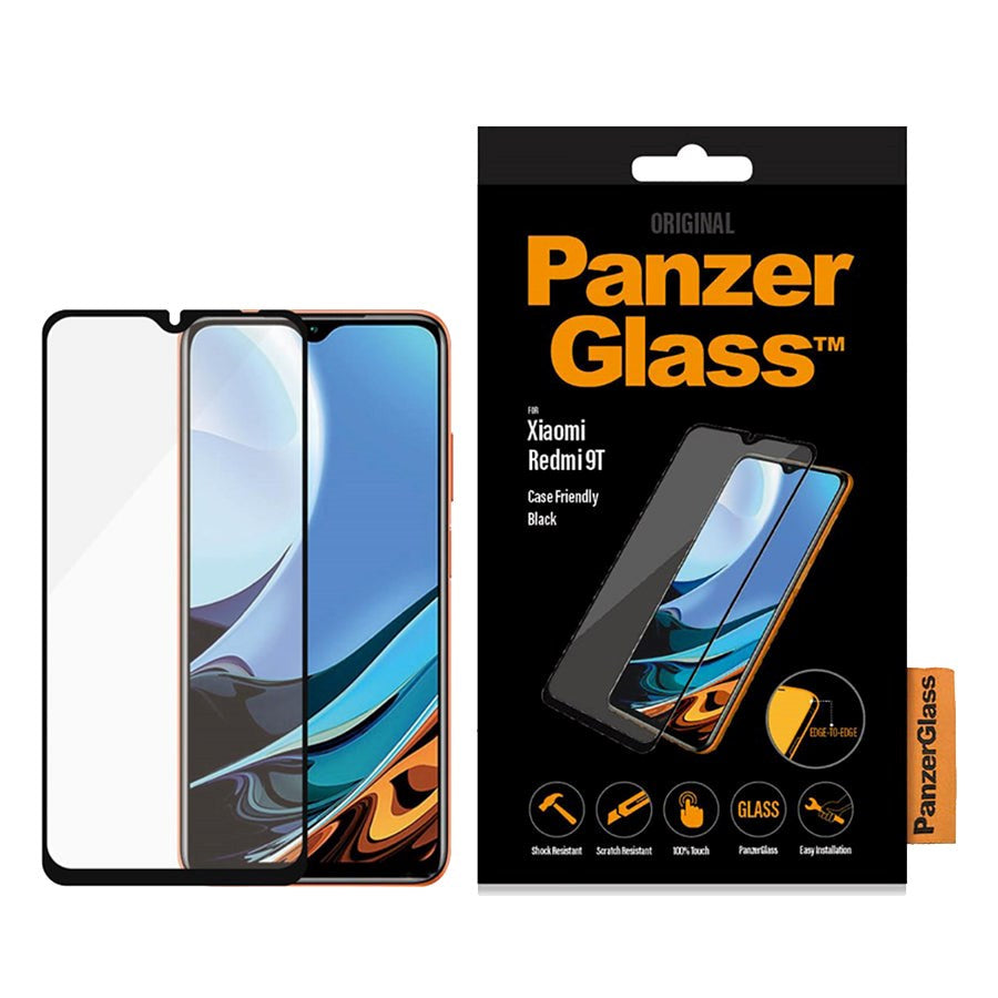 Xiaomi Redmi Note 9T (5G) PanzerGlass Skærmbeskyttelse - Case Friendly - Sort