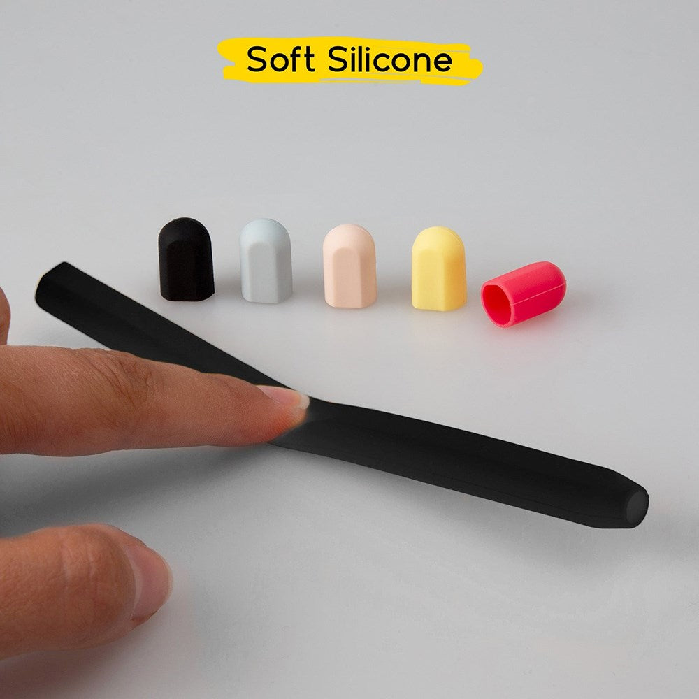 doodroo Apple Pencil 1 & 2nd Gen. Silikone Cover m. 5 Udskiftelige ender – Sort