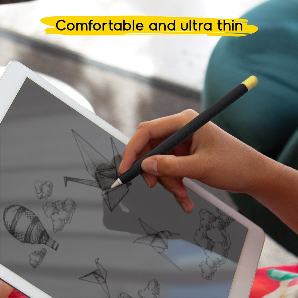 doodroo Apple Pencil 1 & 2nd Gen. Silikone Cover m. 5 Udskiftelige ender – Sort