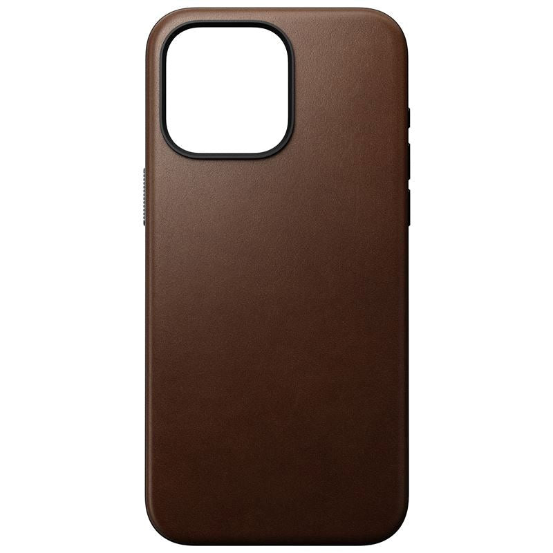iPhone 15 Pro Max Nomad Modern Leather Case - MagSafe Kompatibel - Brun