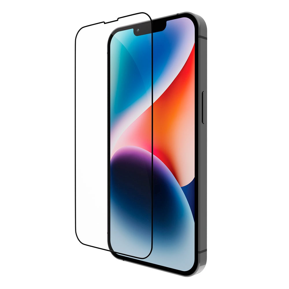 dbramante1928 iPhone 16e / 14 / 13 / 13 Pro Eco-Shield Skærmbeskyttelse m. Installationsramme - Sort Kant