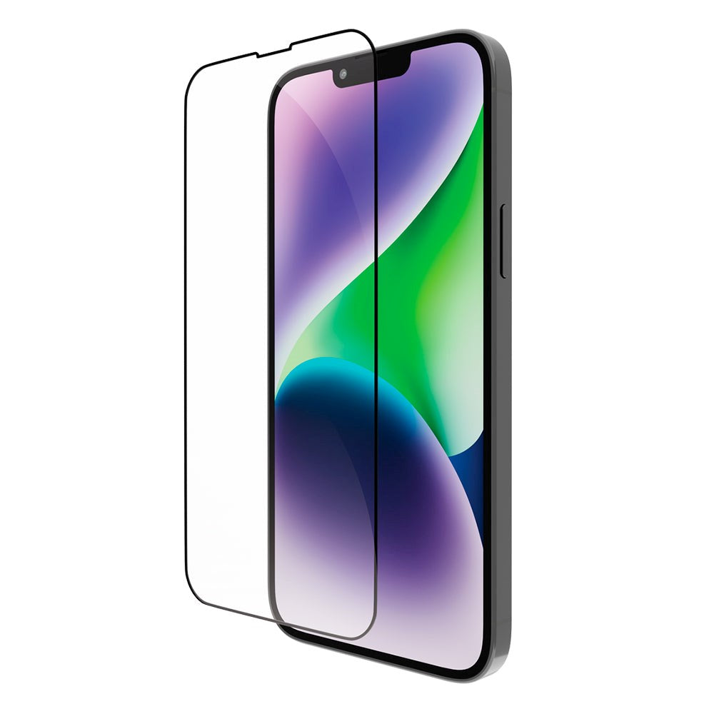 dbramante1928 iPhone 14 Plus / 13 Pro Max Eco-Shield Skærmbeskyttelse m. Installationsramme - Sort Kant