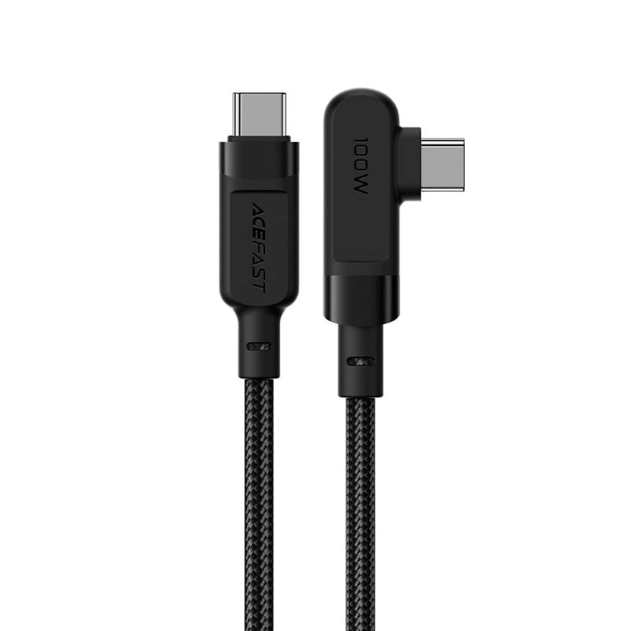 Acefast Vinklet Kabel (PD) USB-C til USB-C 2m 100W - Sort